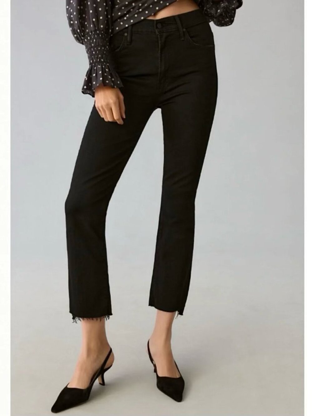 Mother The Insider Crop Step Fray Jeans
